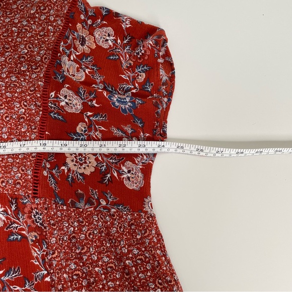 Knox Rose Sz XL (16) Floral Boho Cottagecore Dress Asymmetrical Hem Pockets - Picture 8 of 11